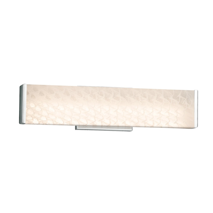 Justice Designs FSN-8601-WEVE-CROM LED Linear Bath Bar, Polished Chrome