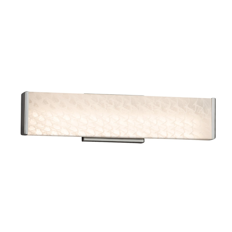 Justice Designs FSN-8601-WEVE-NCKL LED Linear Bath Bar, Brushed Nickel