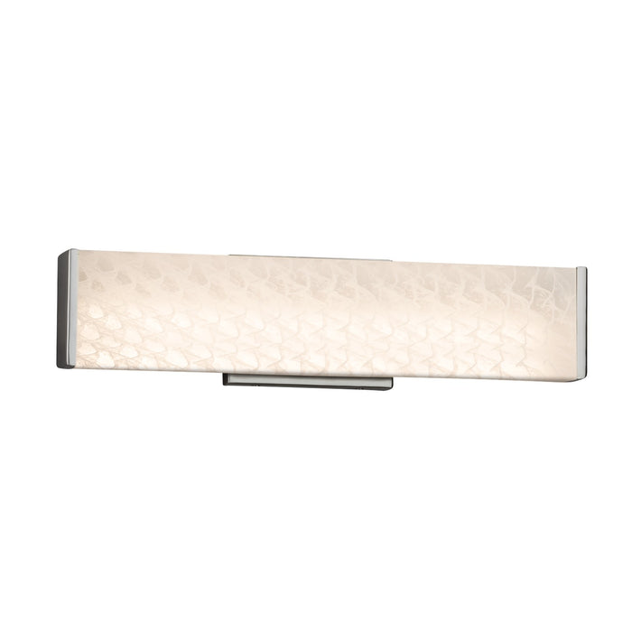 Justice Designs FSN-8601-WEVE-NCKL LED Linear Bath Bar, Brushed Nickel
