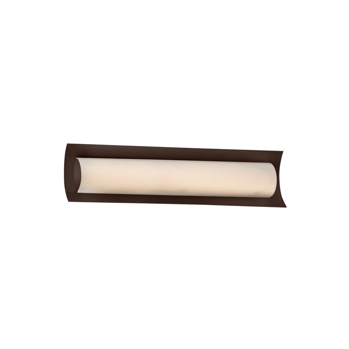 Justice Designs FSN-8631-OPAL-DBRZ LED Linear Bath Bar, Dark Bronze