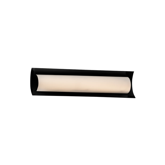Justice Designs FSN-8631-OPAL-MBLK LED Linear Bath Bar, Matte Black