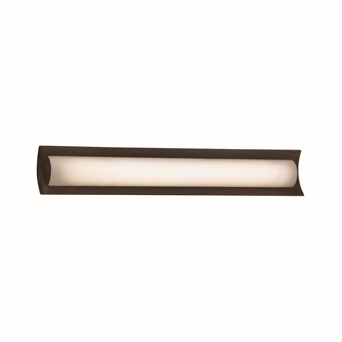 Justice Designs FSN-8635-OPAL-DBRZ LED Linear Bath Bar, Dark Bronze