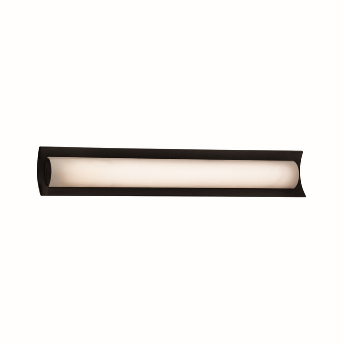 Justice Designs FSN-8635-OPAL-MBLK LED Linear Bath Bar, Matte Black