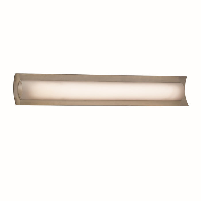 Justice Designs FSN-8635-OPAL-NCKL LED Linear Bath Bar, Brushed Nickel