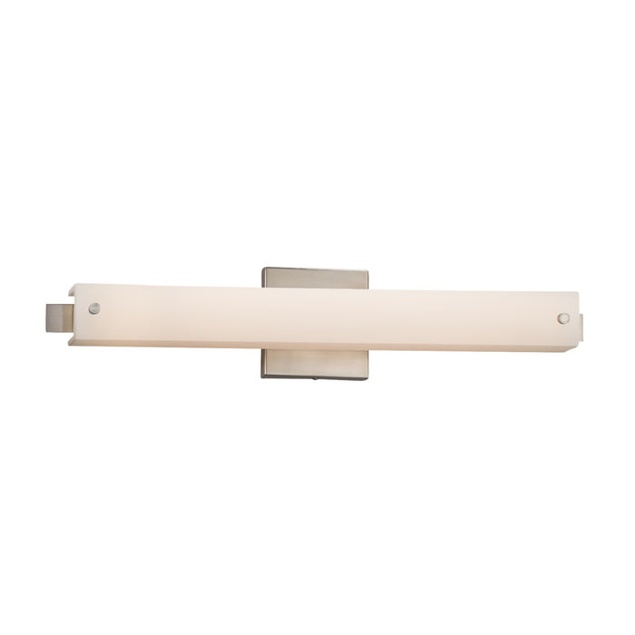 Justice Designs FSN-8681-OPAL-NCKL LED Linear Bath Bar, Brushed Nickel