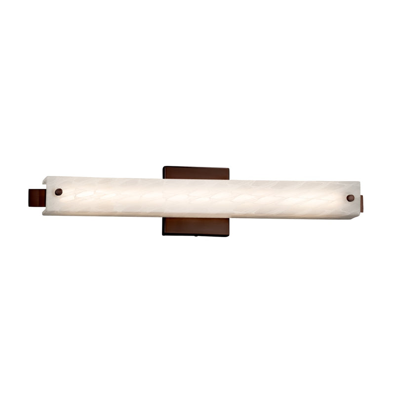 Justice Designs FSN-8681-WEVE-DBRZ LED Linear Bath Bar, Dark Bronze