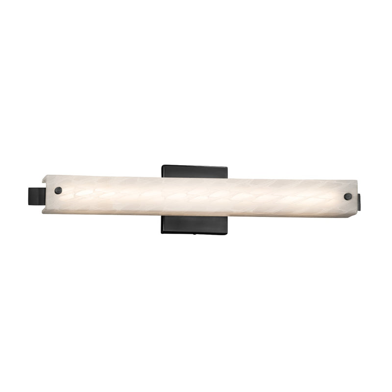 Justice Designs FSN-8681-WEVE-MBLK LED Linear Bath Bar, Matte Black
