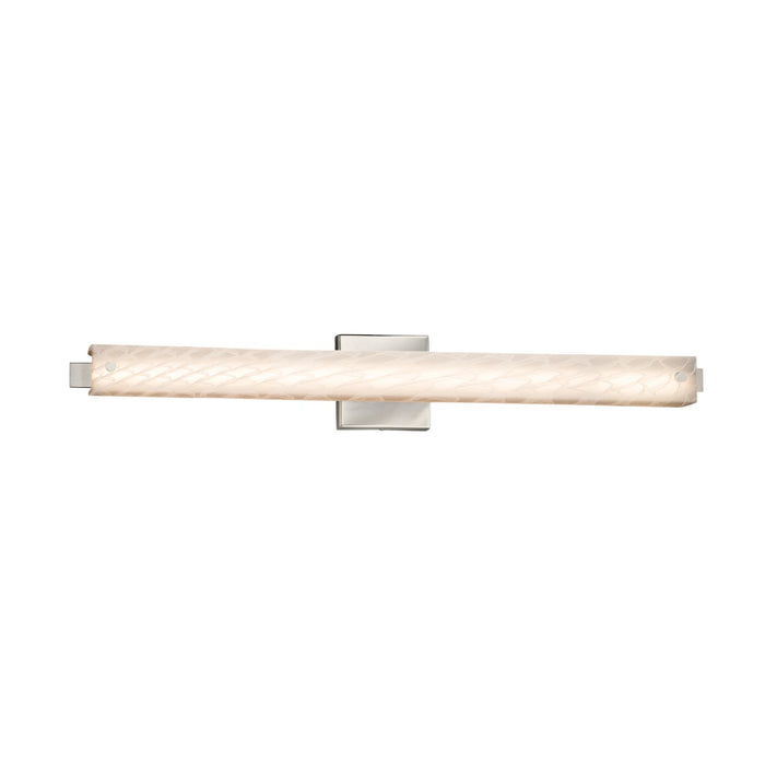 Justice Designs FSN-8685-WEVE-NCKL LED Linear Bath Bar, Brushed Nickel