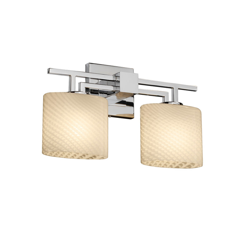 Justice Designs FSN-8702-30-WEVE-CROM-LED2-1400 LED Bath Bar, Polished Chrome