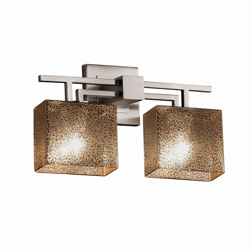 Justice Designs FSN-8702-55-MROR-NCKL Two Light Bath Bar, Brushed Nickel