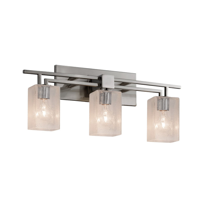 Justice Designs FSN-8703-15-SEED-NCKL Three Light Bath Bar, Brushed Nickel