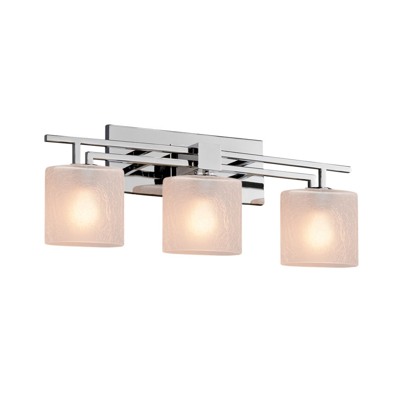 Justice Designs FSN-8703-30-FRCR-CROM Three Light Bath Bar, Polished Chrome