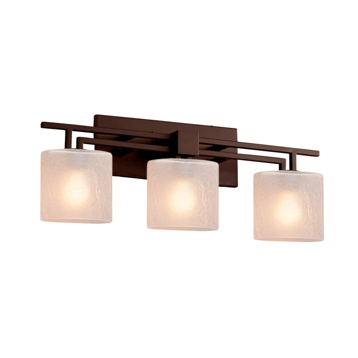 Justice Designs FSN-8703-30-FRCR-DBRZ Three Light Bath Bar, Dark Bronze
