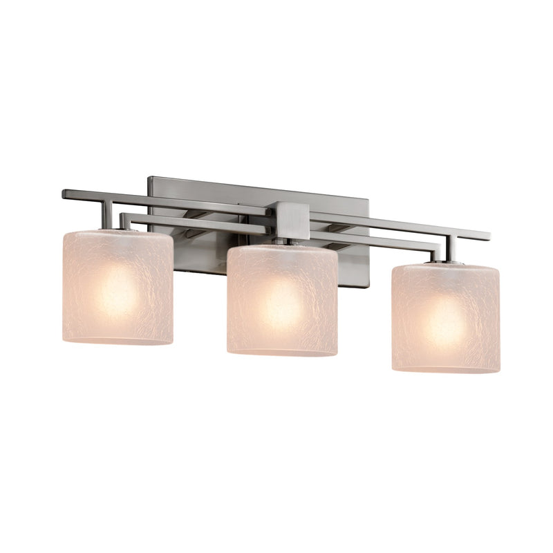 Justice Designs FSN-8703-30-FRCR-NCKL Three Light Bath Bar, Brushed Nickel
