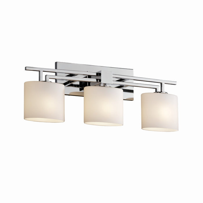 Justice Designs FSN-8703-30-OPAL-CROM-LED3-2100 LED Bath Bar, Polished Chrome