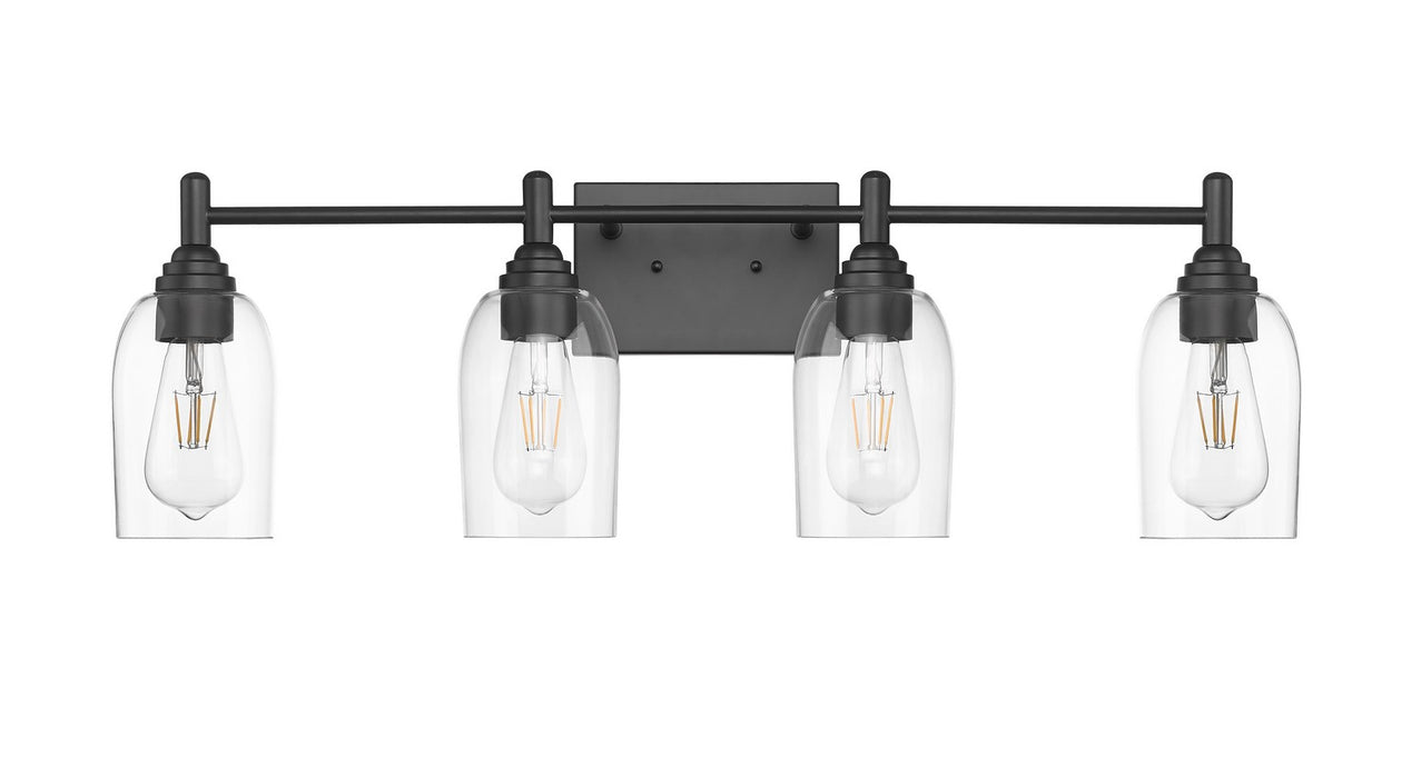 Millennium 4994-MB Four Light Vanity, Matte Black