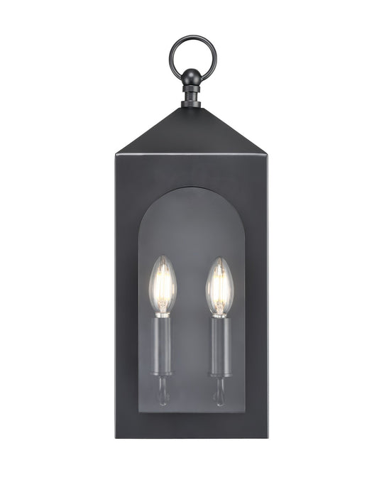 Millennium 7802-PBK Two Light Outdoor Wall Sconce, Powder Coated Black