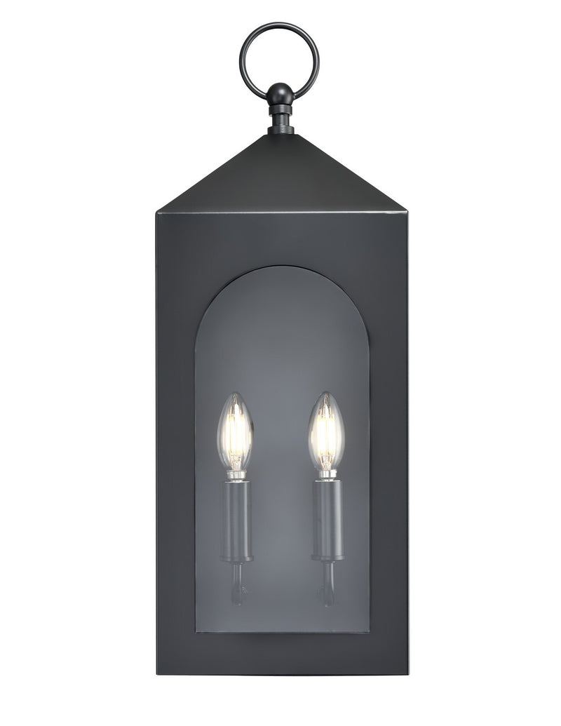 Millennium 7812-PBK Two Light Outdoor Wall Sconce, Powder Coated Black