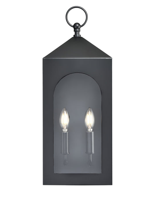 Millennium 7812-PBK Two Light Outdoor Wall Sconce, Powder Coated Black