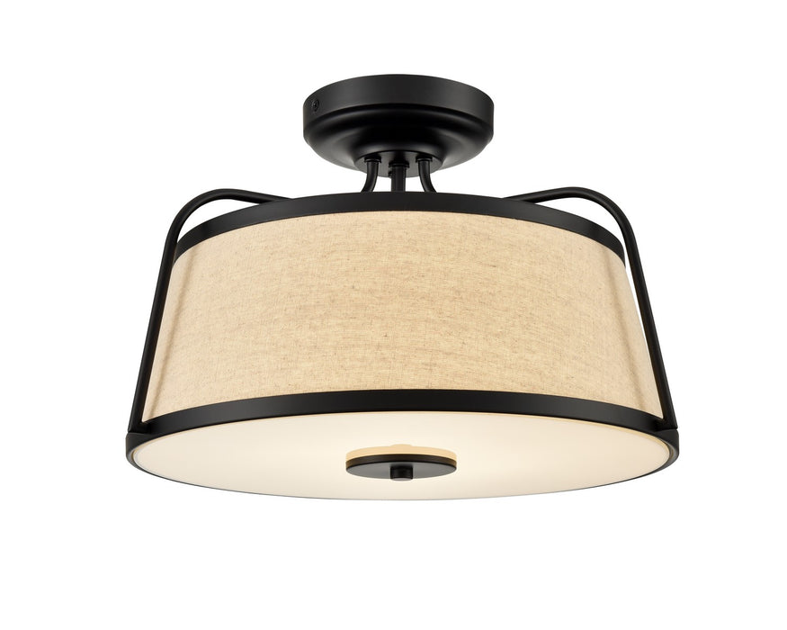 Millennium 78201-MB LED Semi-Flush Mount, Matte Black