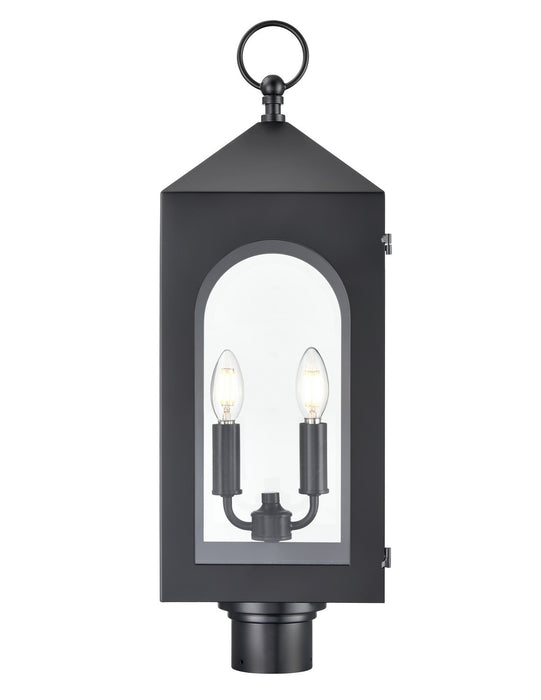 Millennium 7822-PBK Two Light Outdoor Post Lantern, Powder Coated Black