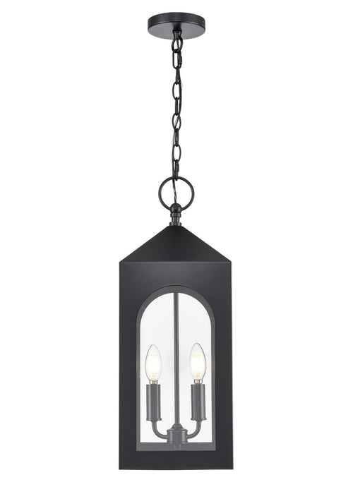 Millennium 7832-PBK Two Light Outdoor Hanging Lantern, Powder Coated Black