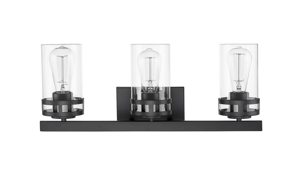 Millennium 91023-MB Three Light Vanity, Matte Black