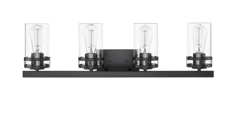 Millennium 91024-MB Four Light Vanity, Matte Black