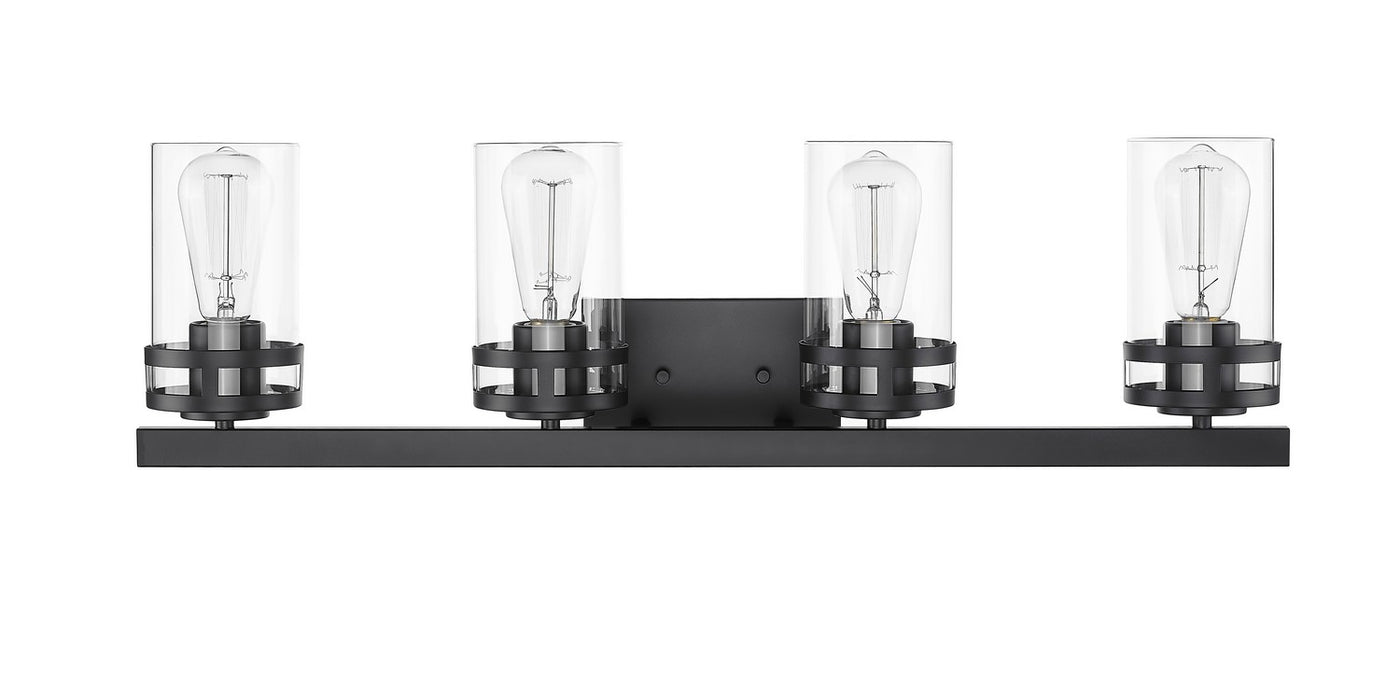 Millennium 91024-MB Four Light Vanity, Matte Black