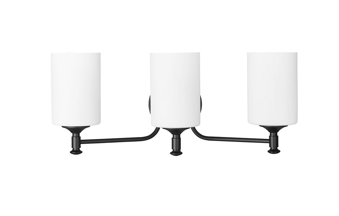 Millennium 91033-MB Three Light Vanity, Matte Black