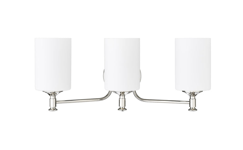 Millennium 91033-PN Three Light Vanity, Polished Nickel
