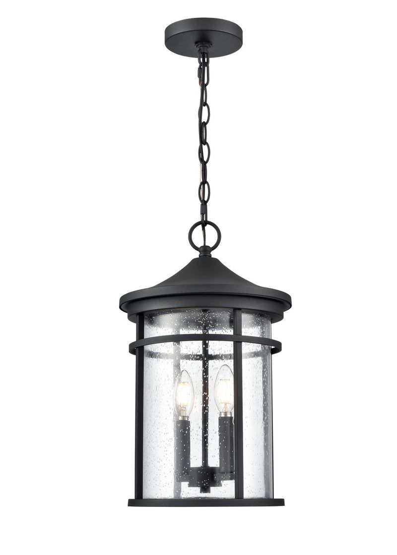Millennium 91342-TBK Two Light Outdoor Hanging Lantern, Textured Black