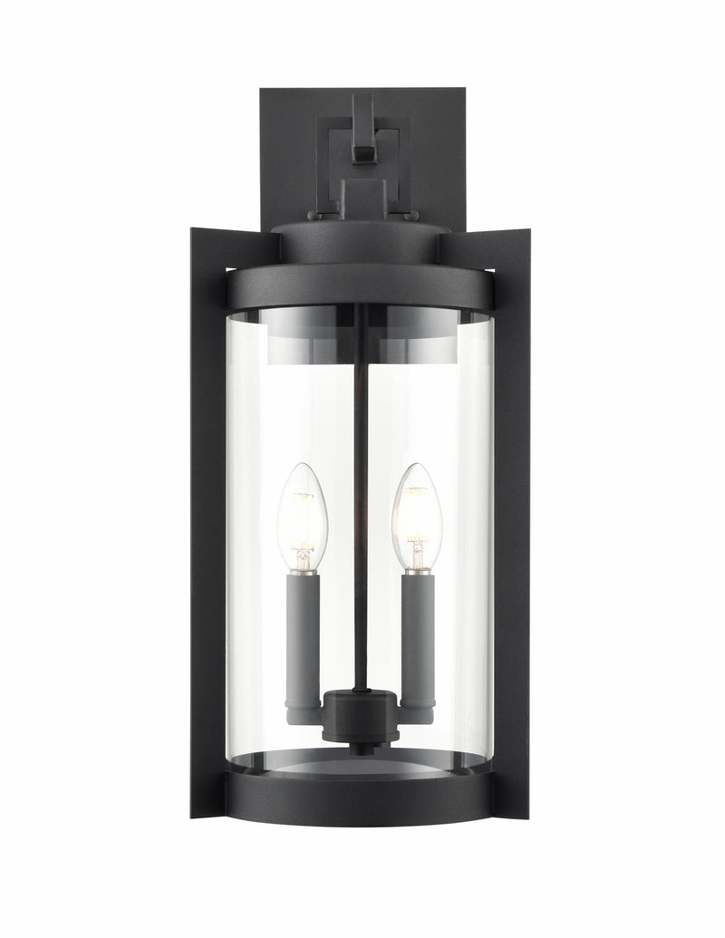 Millennium 91522-TBK Two Light Outdoor Wall Sconce, Textured Black