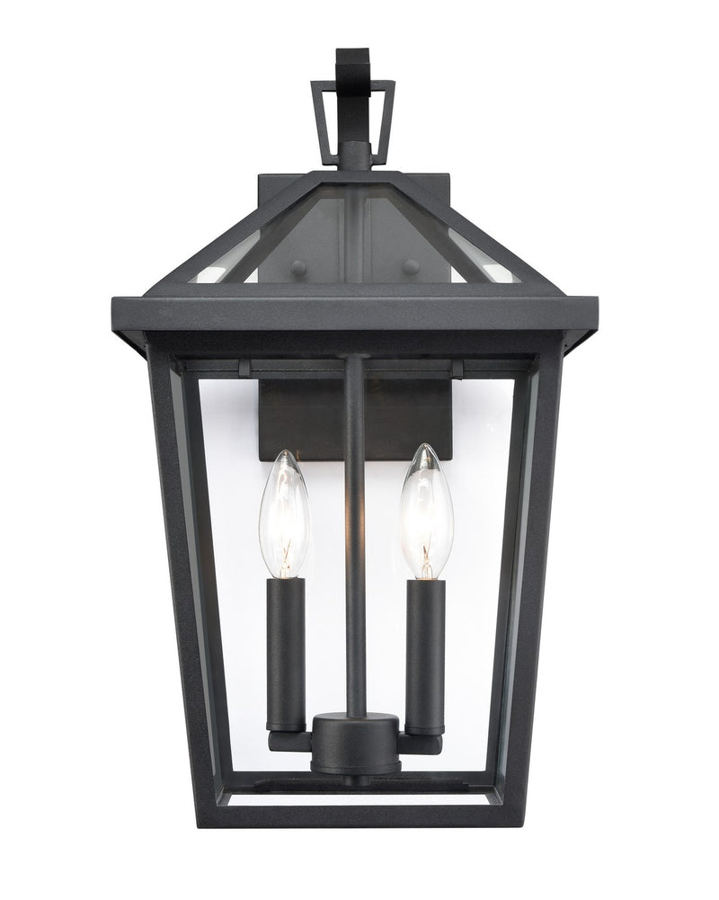 Millennium 92202-TBK Two Light Outdoor Wall Sconce, Textured Black