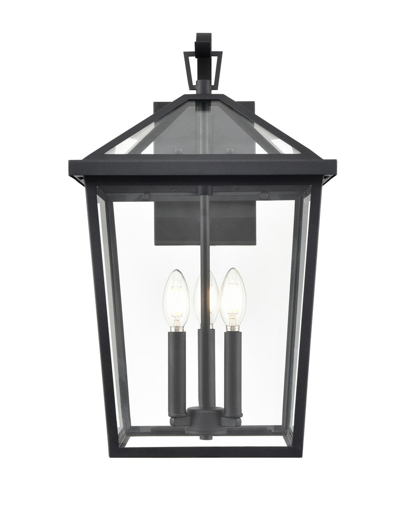 Millennium 92303-TBK Three Light Outdoor Wall Sconce, Textured Black