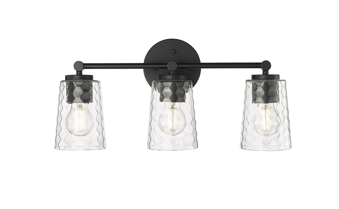 Millennium 9233-MB Three Light Vanity, Matte Black