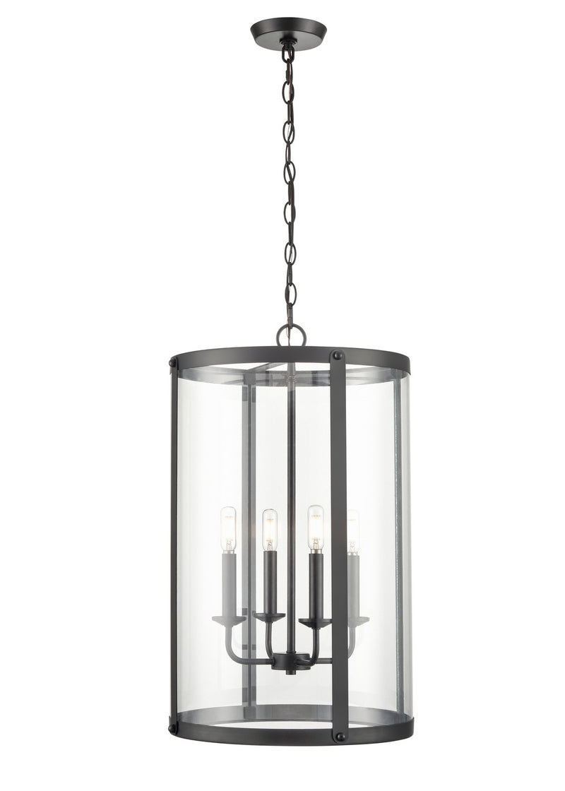 Millennium 94004-MB Four Light Pendant, Matte Black