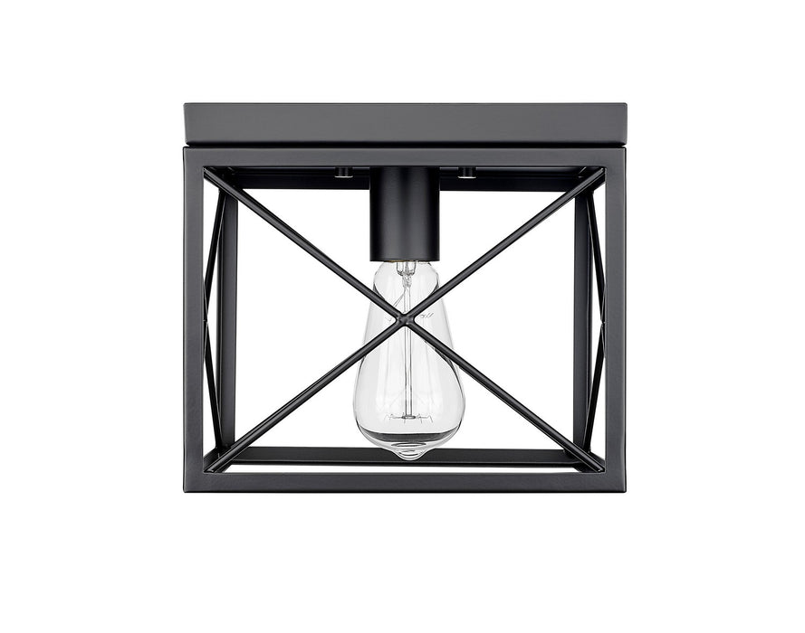 Millennium 94101-MB One Light Flushmount, Matte Black