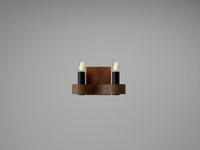 Accord Lighting 4203.06 Two Light Wall Lamp, Imbuia