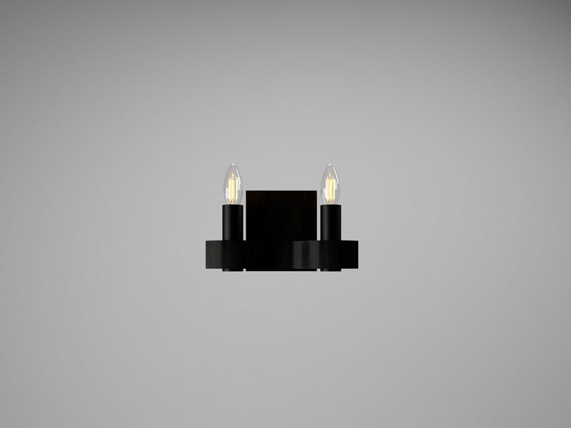 Accord Lighting 4203.44 Two Light Wall Lamp, Charcoal