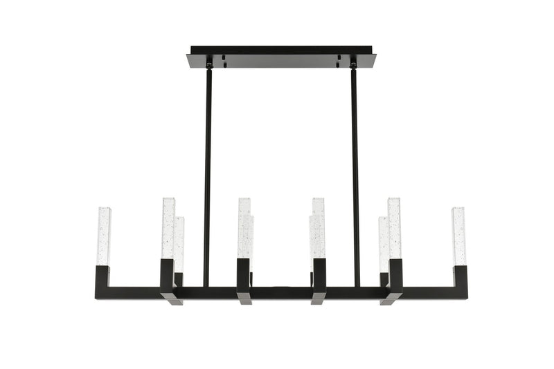 Elegant Lighting 1030G48BK LED Pendant, Black