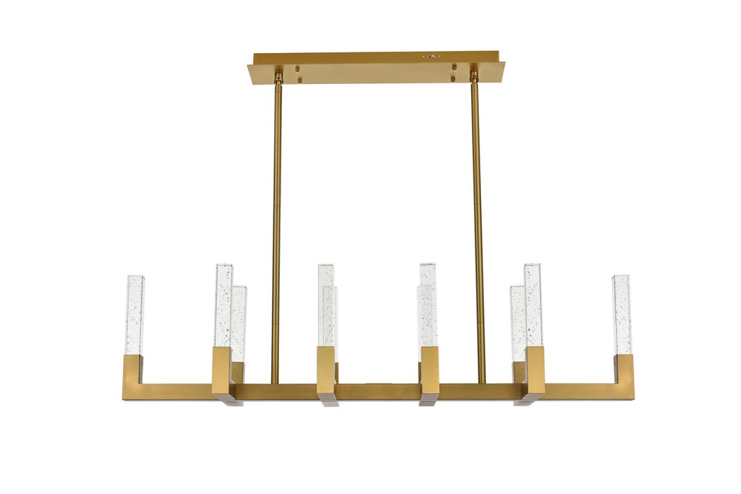 Elegant Lighting 1030G48SG LED Pendant, Satin Gold