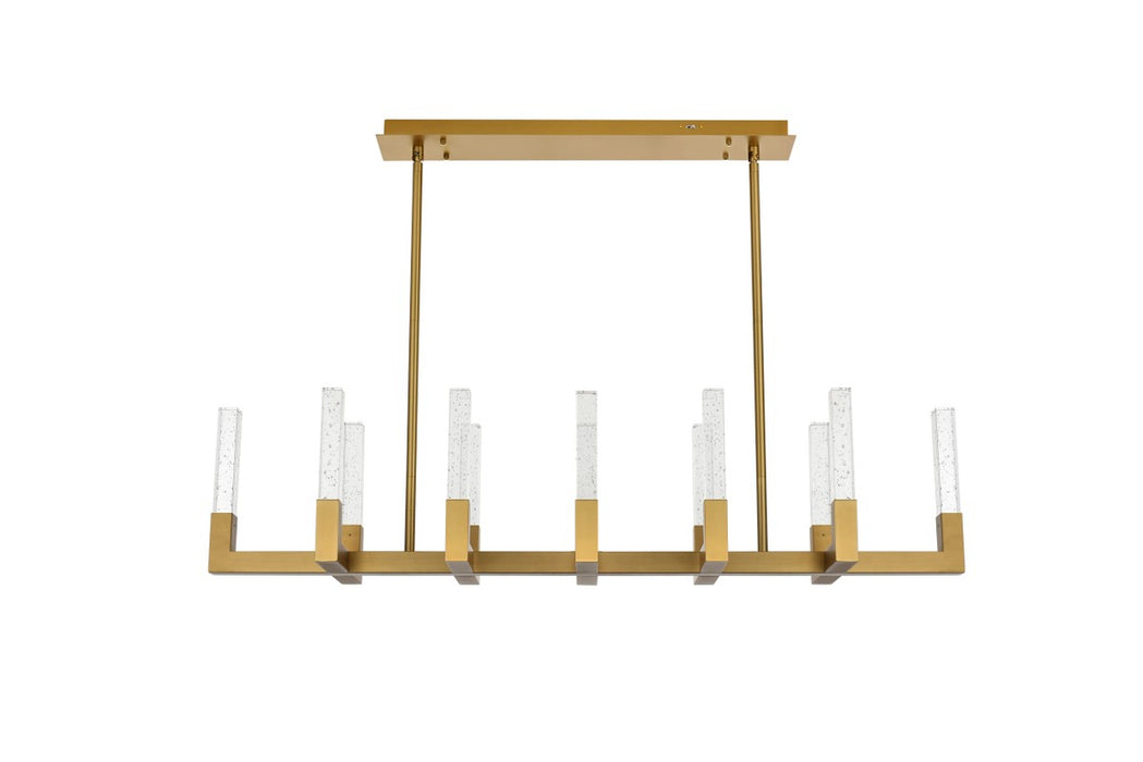 Elegant Lighting 1030G54SG LED Pendant, Satin Gold