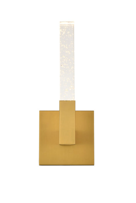 Elegant Lighting 1030W6SG LED Wall Sconce, Satin Gold