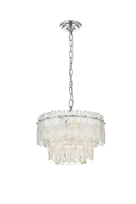 Elegant Lighting 1780D15C Four Light Pendant, Chrome