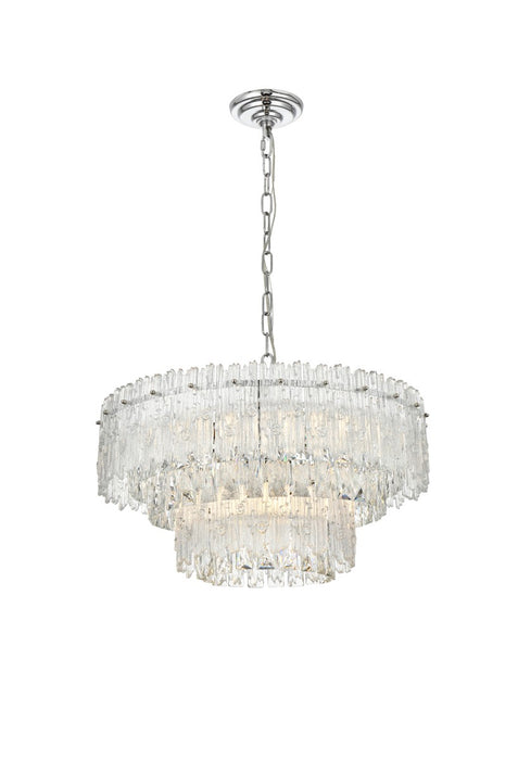 Elegant Lighting 1780D21C Six Light Pendant, Chrome