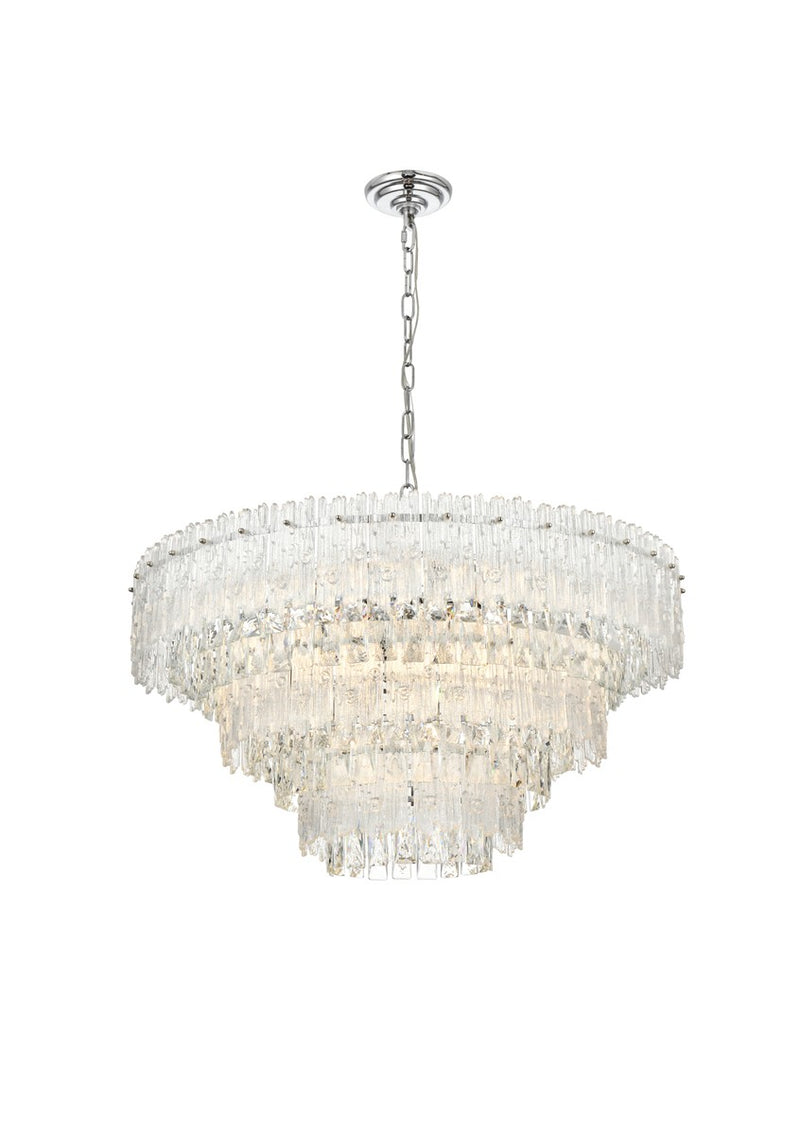 Elegant Lighting 1780D31C Ten Light Pendant, Chrome