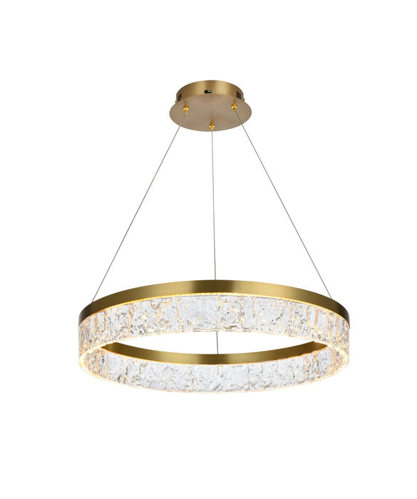 Elegant Lighting 2050D22SG LED Chandelier, Satin Gold
