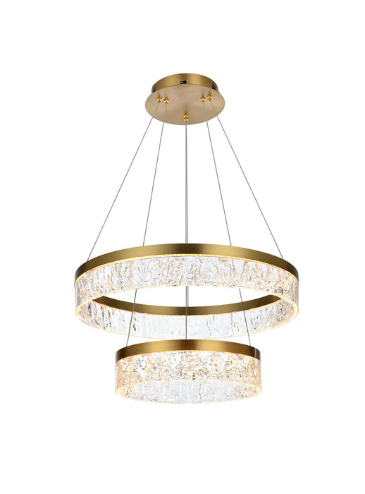 Elegant Lighting 2050G22SG LED Chandelier, Satin Gold