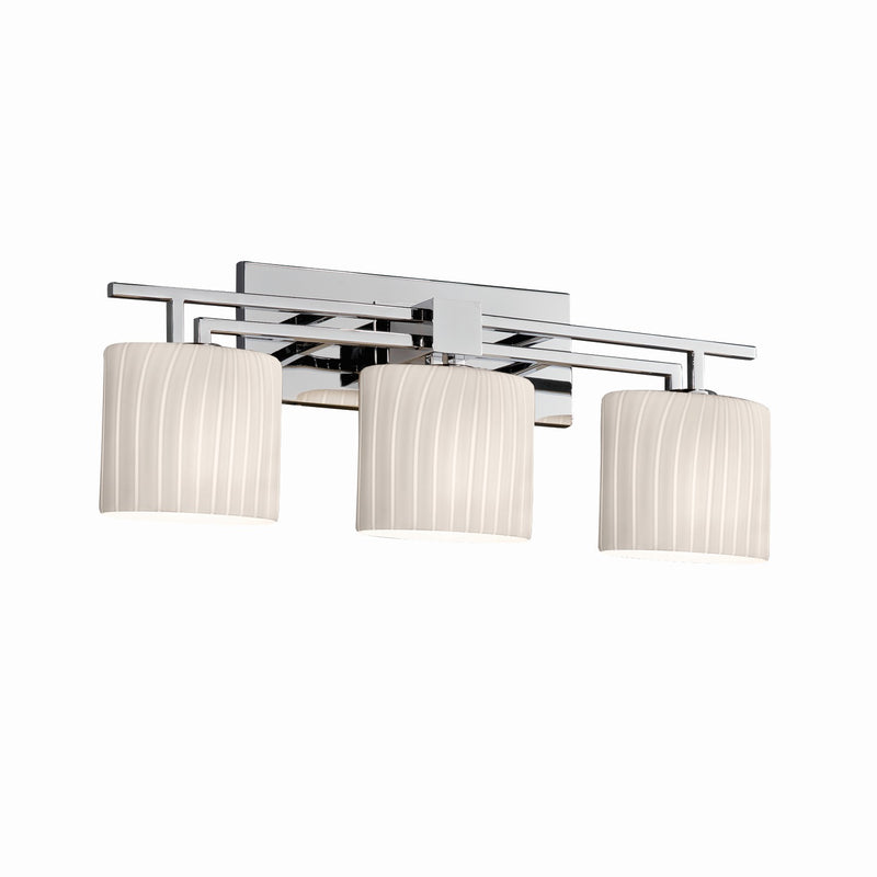 Justice Designs FSN-8703-30-RBON-CROM-LED3-2100 LED Bath Bar, Polished Chrome